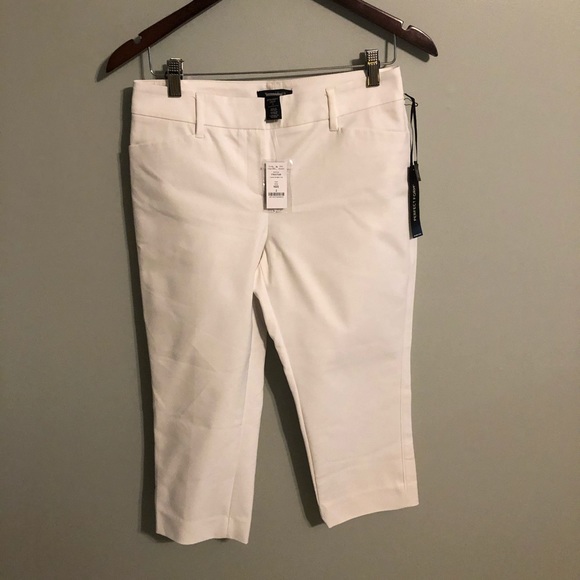NWT WHBM white straight crop pants size 2 - Picture 2 of 9